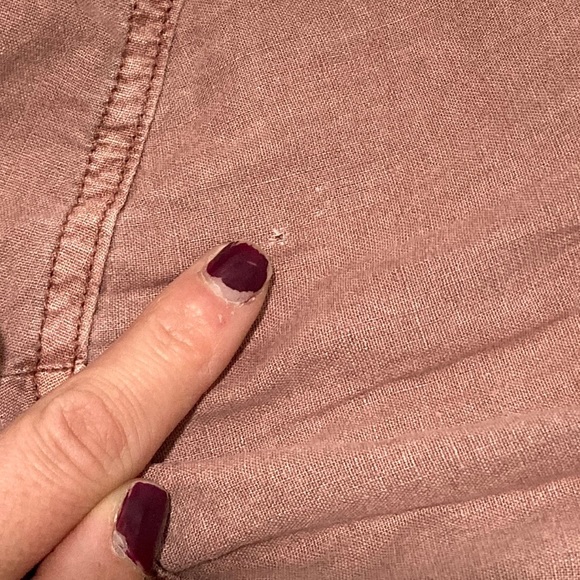 We The Free Ruffle Collar Ruffle Cuff Dusty Pink Button-up Blouse, size M - Picture 7 of 7